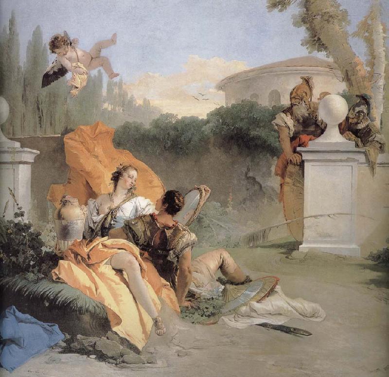 Giovanni Battista Tiepolo NA ER where more and Amida in the garden oil painting image